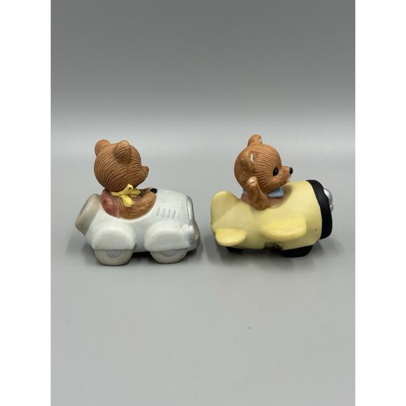 Vintage Homco Home Interiors Traveling Bears Car & Plane #1463 Lot Of 2 - Picture 4 of 8